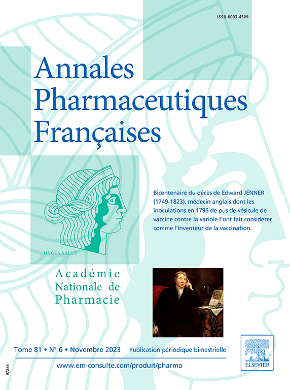 Go to journal home page - Annales Pharmaceutiques Françaises